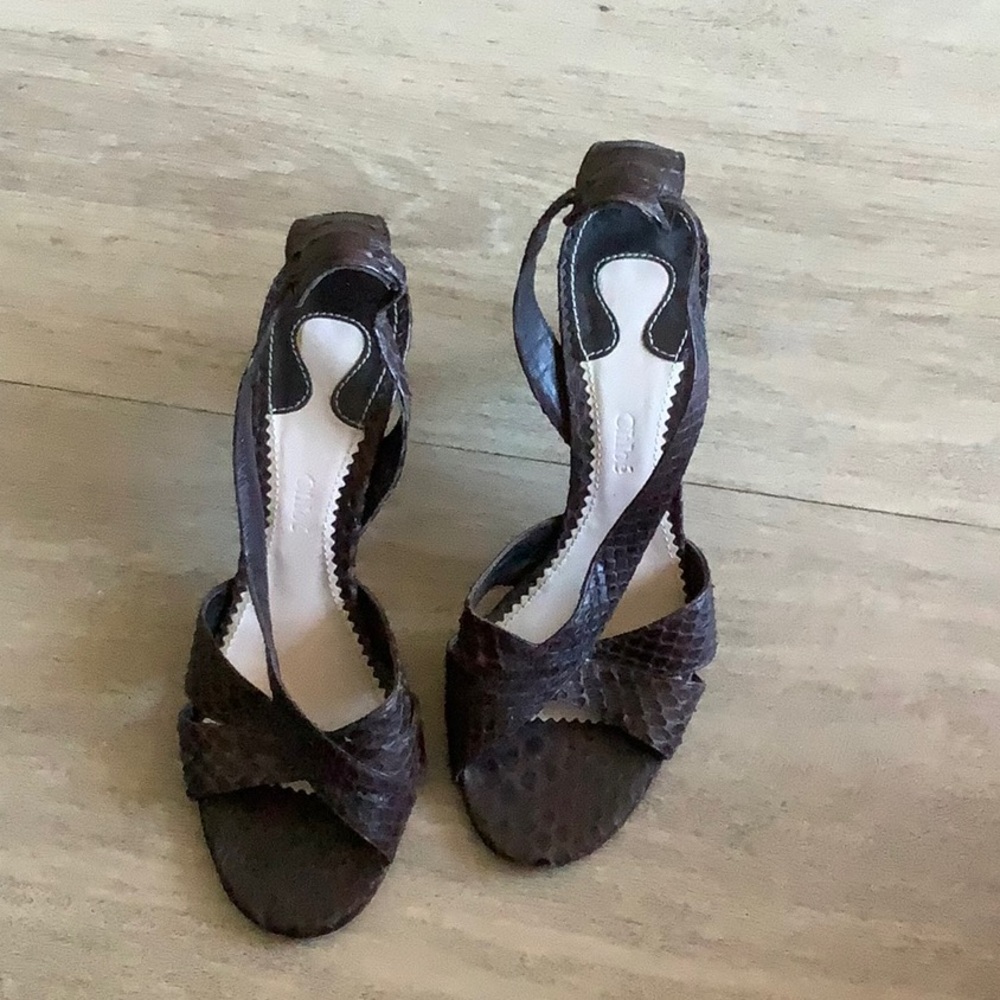 Chloe Elegant Brown Strappy Women's Sandals